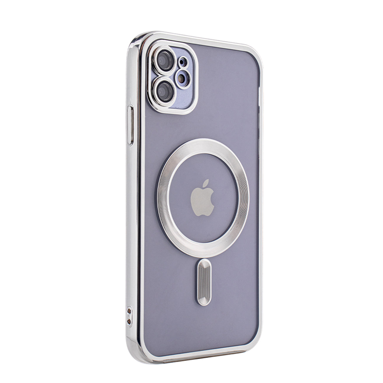 Magnetic Wireless Charging TPU Bumper Case For iPhone 11 In Silver
